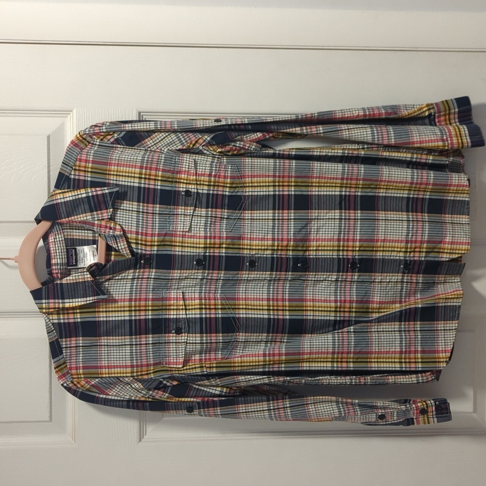 2/$25 Patagonia EUC plaid button down shirt size 12